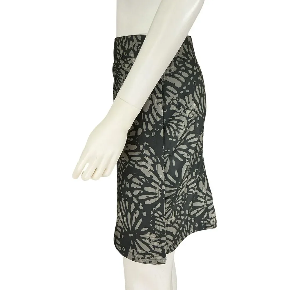 RipSkirt Hawaii Grey Wrap Skirt Size S Charcoal Shibori Length 2 Beach Tropical - Picture 4 of 14